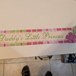 "Daddy's Little Princess" wall hanging